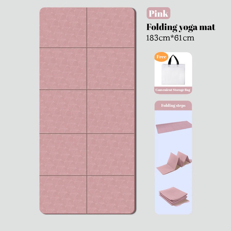 Tapis Yoga TPE Écologique Pliable - Double Face Antidérapant - Voyage Pilates