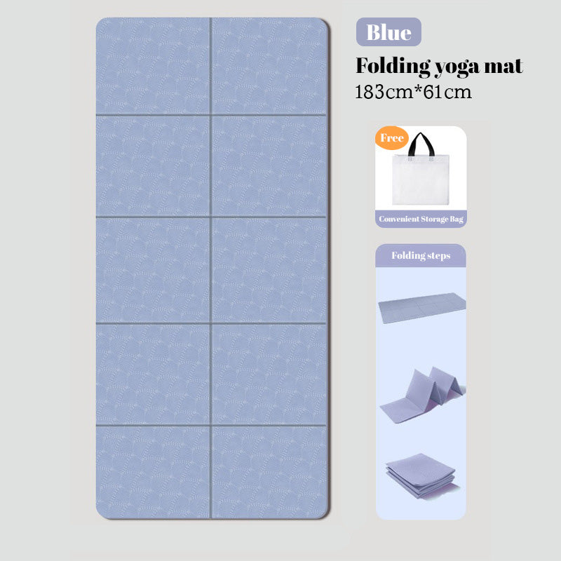 Tapis Yoga TPE Écologique Pliable - Double Face Antidérapant - Voyage Pilates