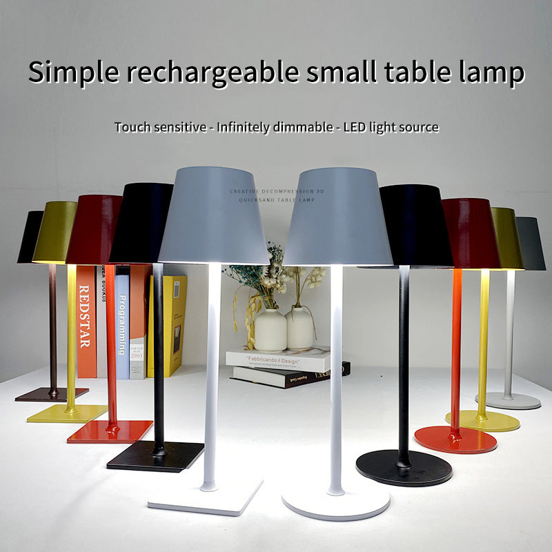 Lampe Table Métal Haut Pied LED - Style Américain Nordique - Hôtel Bar - USB Pro