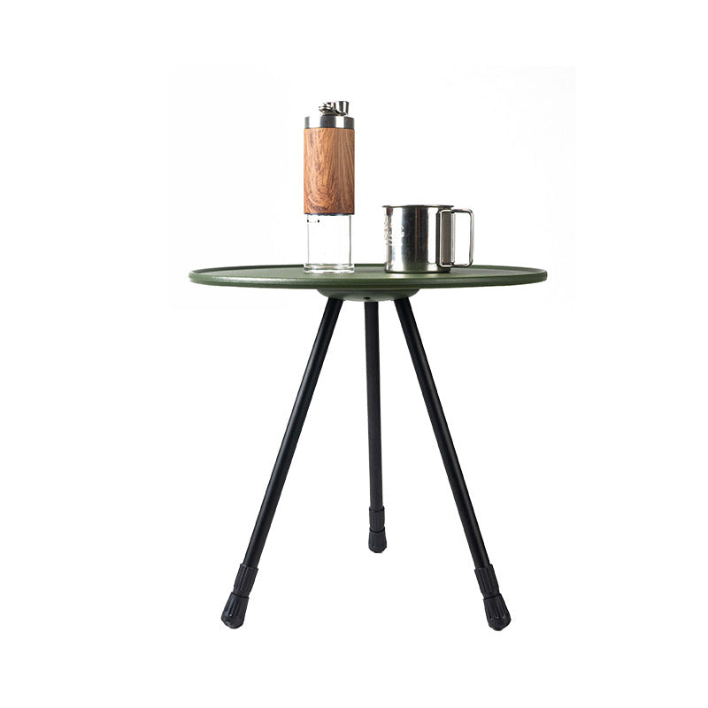 Table Ronde Pliante Alu Réglable Hauteur - Balcon Léger - Pique-nique Camping