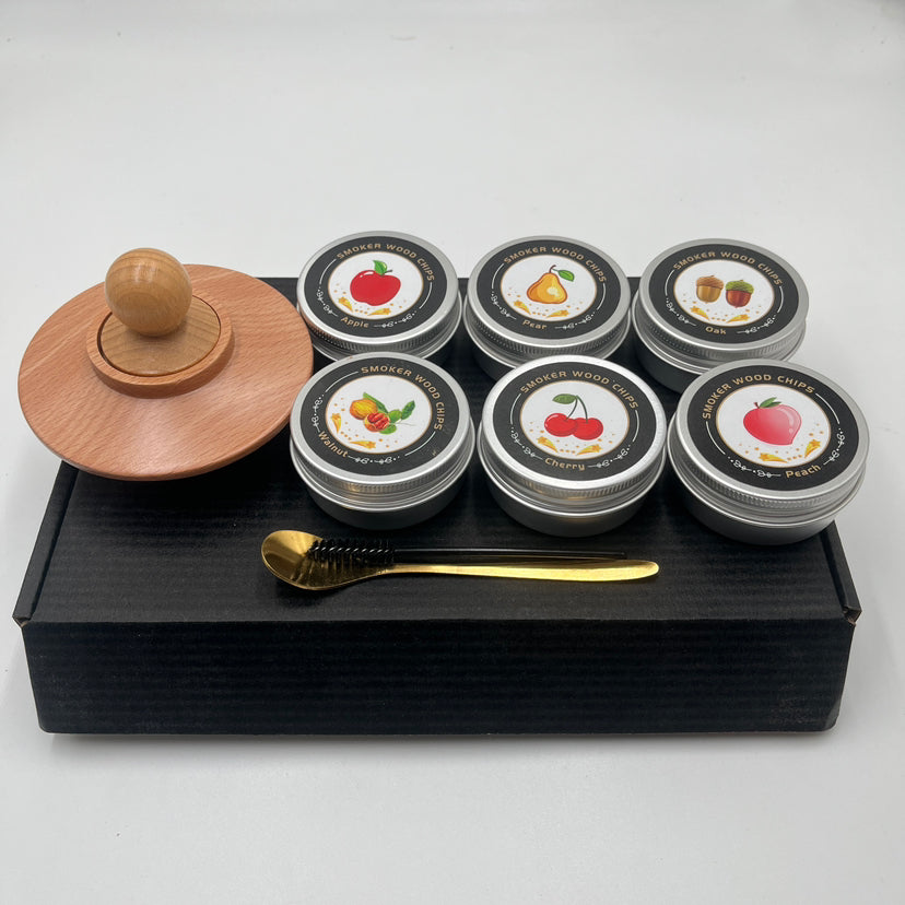 Fumoir Tonneau Vin Bois Massif - Whisky Assaisonnement - Set Bar Fumé