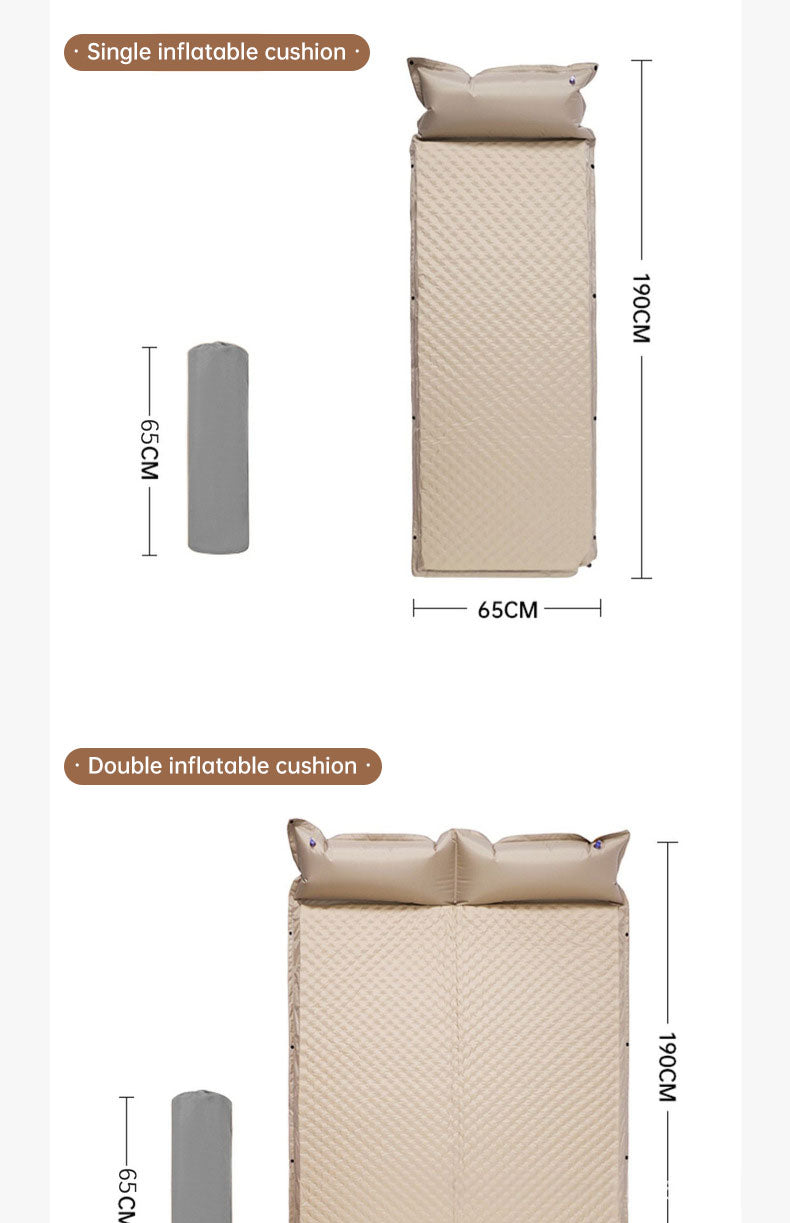 Matelas Autogonflant Camouflage - Coussin Assemblable - Camping avec Oreiller
