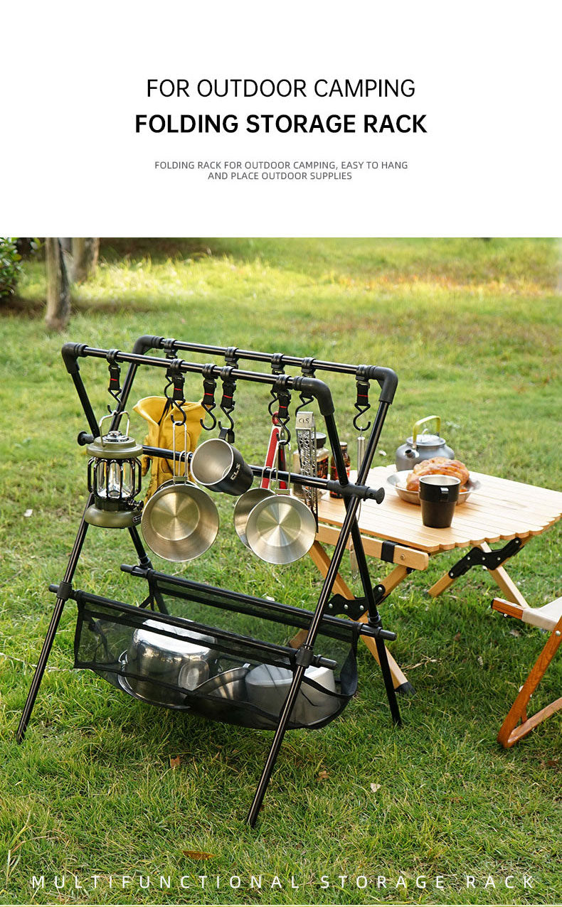 Étagère Pliante Camping - Séchoir Voiture - Filet Séchage - Rangement