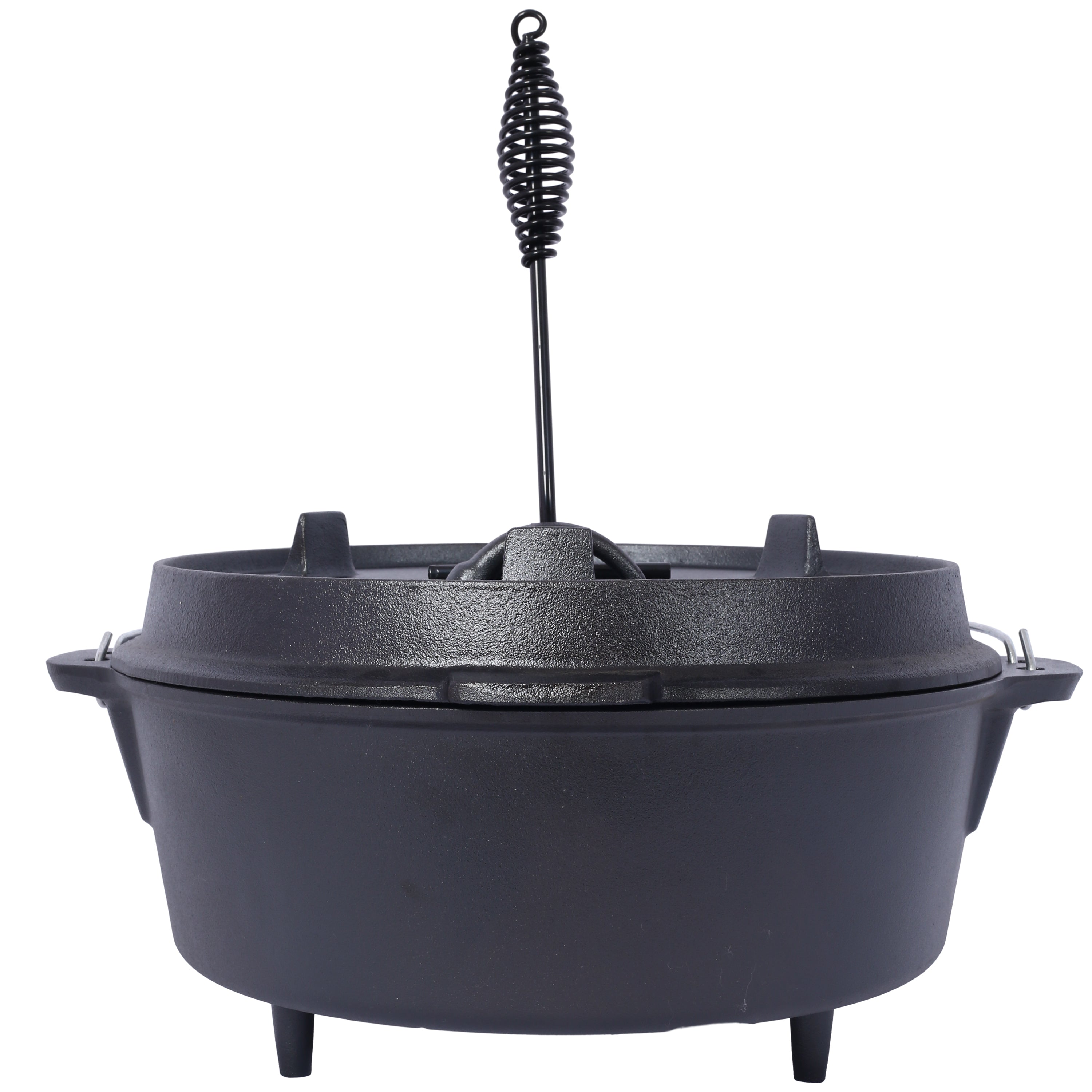 Marmite Fonte 12 Quart avec Couvercle - Camping - BBQ - 11L