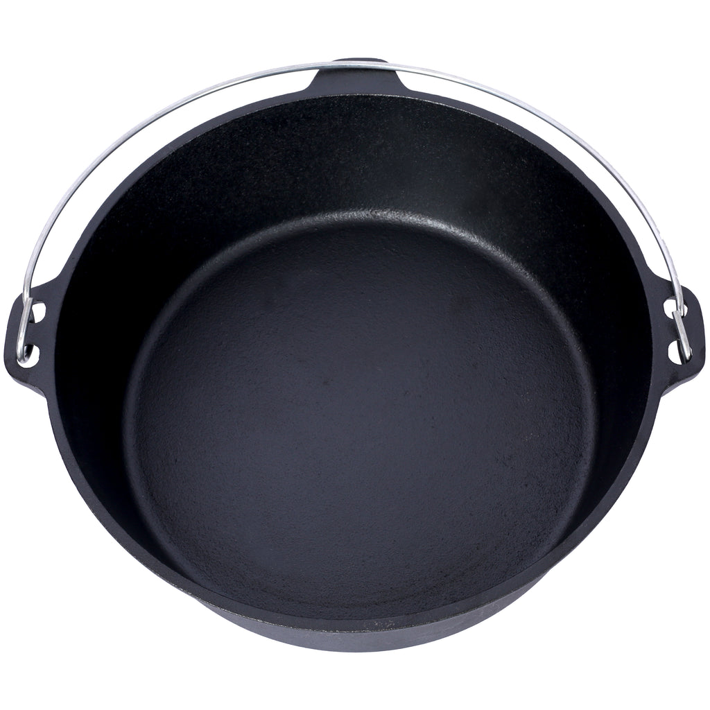 Marmite Fonte 12 Quart avec Couvercle - Camping - BBQ - 11L