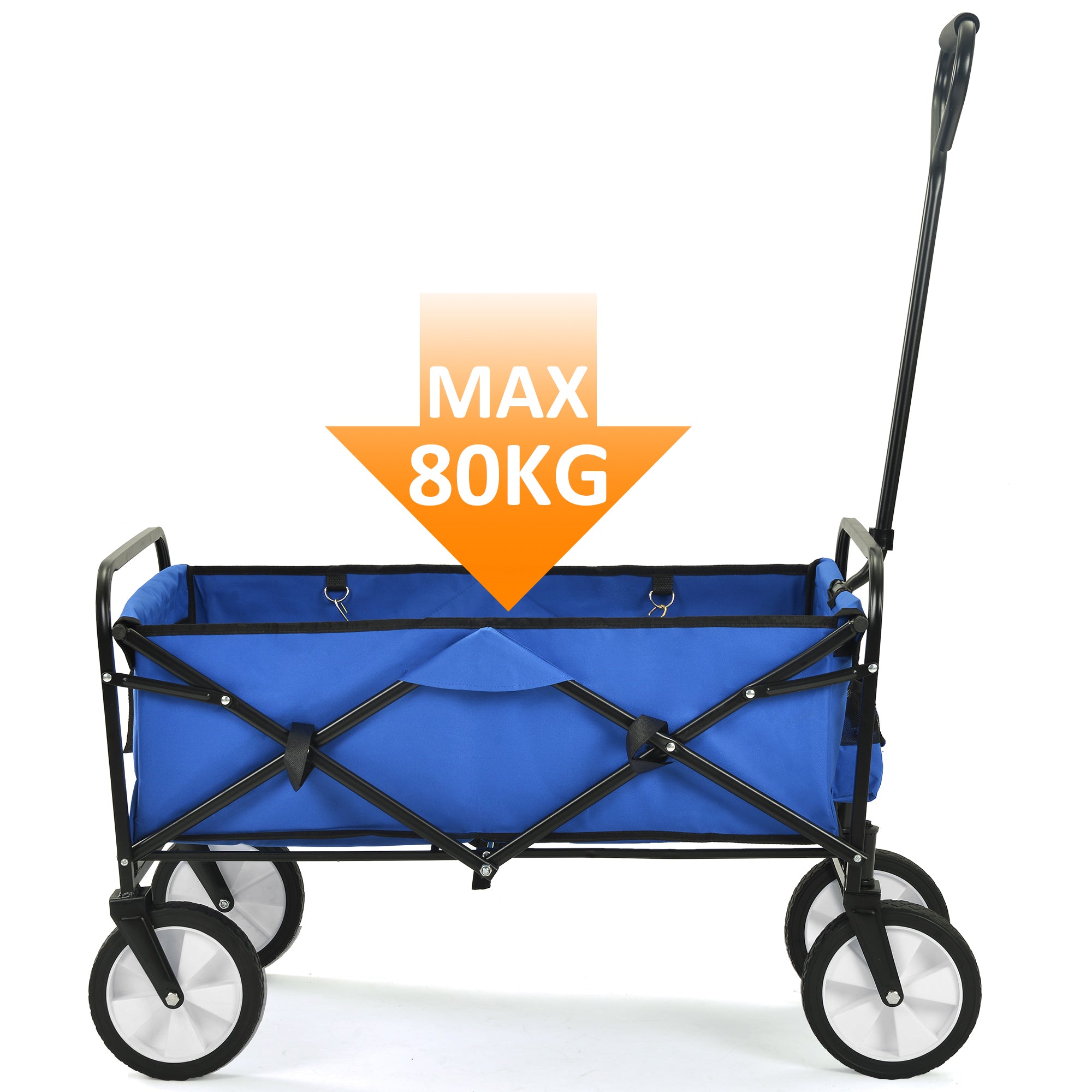 Chariot Pliant Jardin Courses Plage - Bleu - Wagon