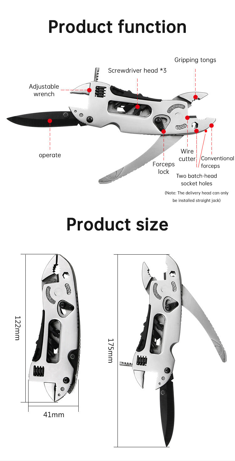 Pince Multi-Outils Camping - Clé Combinée - Régulière