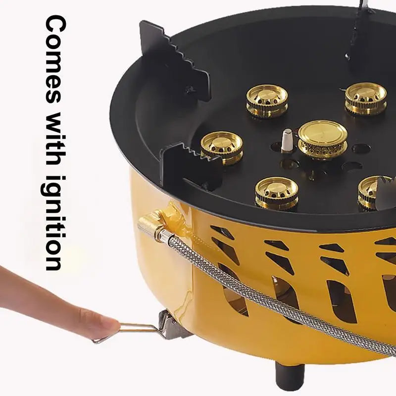 Réchaud Gaz 7 Cœurs Puissant - Cassette Portable - Sac - Camping