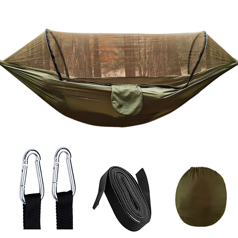 Hamac Moustiquaire Ouverture Rapide Automatique - Anti-Roulis Nylon - Camping