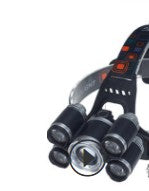 Lampe Frontale LED 1500lm 5xT6 - Vélo Rechargeable 18650 - Pêche Camping