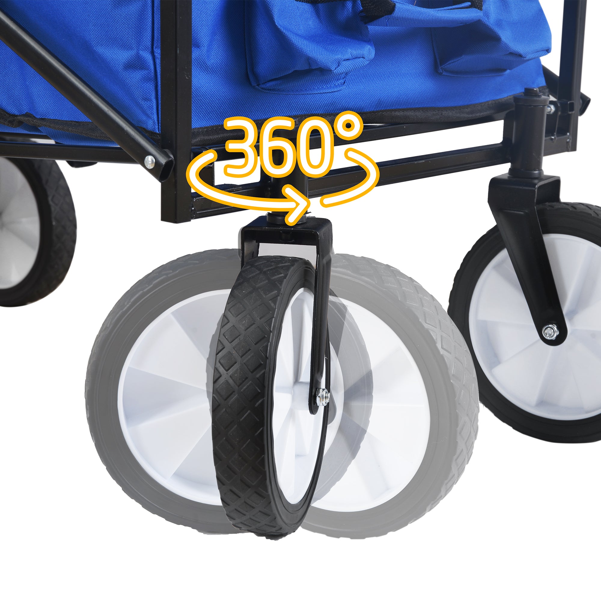 Chariot Pliant Jardin Courses Plage - Bleu - Wagon