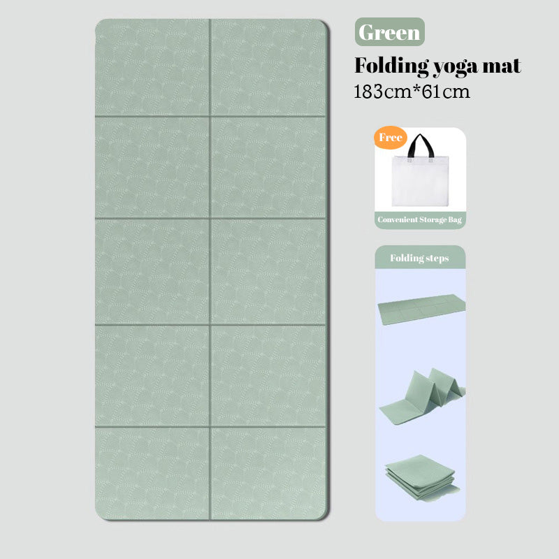 Tapis Yoga TPE Écologique Pliable - Double Face Antidérapant - Voyage Pilates