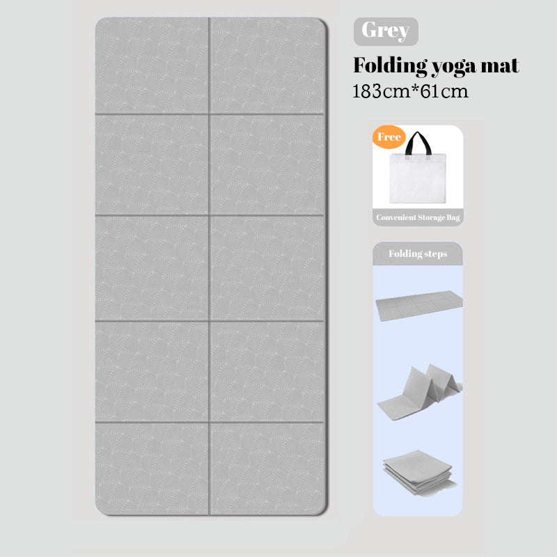 Tapis Yoga TPE Écologique Pliable - Double Face Antidérapant - Voyage Pilates