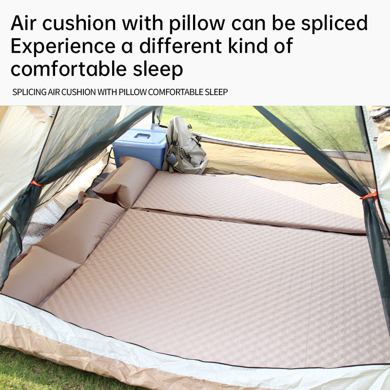 Matelas Autogonflant Camouflage - Coussin Assemblable - Camping avec Oreiller