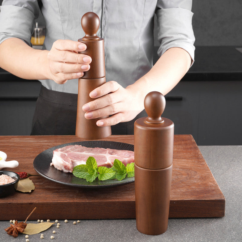 Moulin Poivre Bois Manuel - Céramique - Sel Poivre - Set Cuisine - Nouveau Design