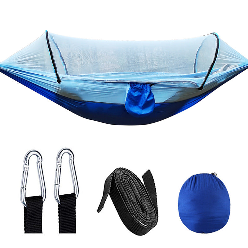 Hamac Moustiquaire Ouverture Rapide Automatique - Anti-Roulis Nylon - Camping