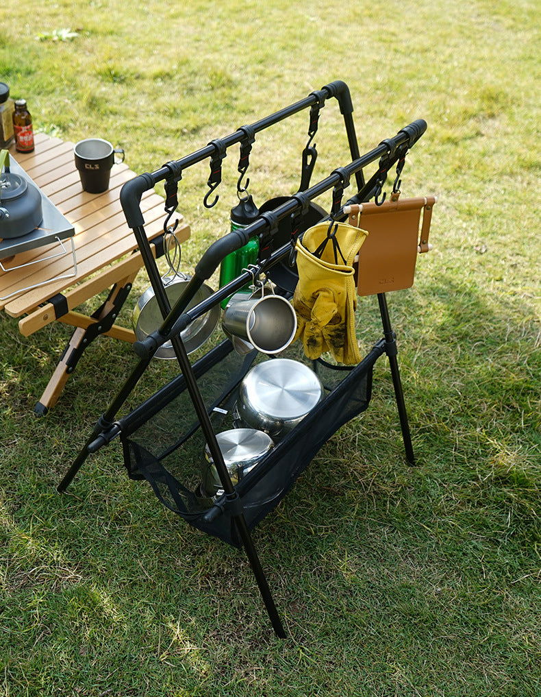 Étagère Pliante Camping - Séchoir Voiture - Filet Séchage - Rangement