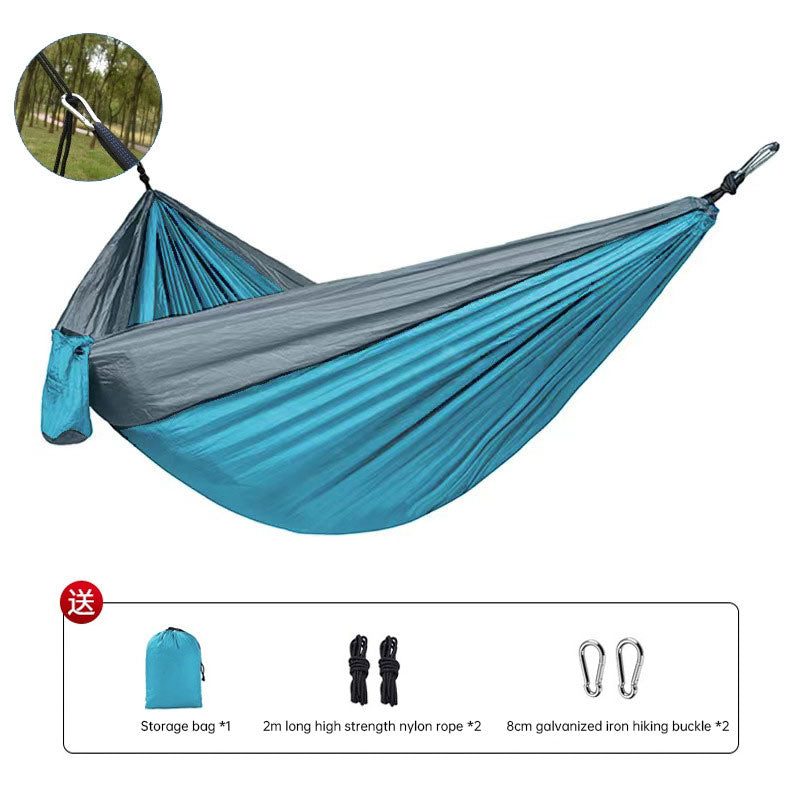 Hamac Parachute Simple Double - Tissu Couleur - Balançoire Large - Loisir
