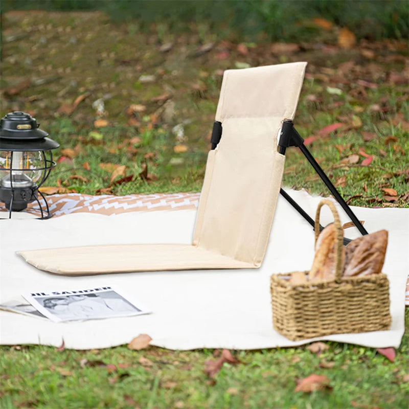 Chaise Camping Pliante Paresseuse avec Coussin Dossier - Jardin Plage