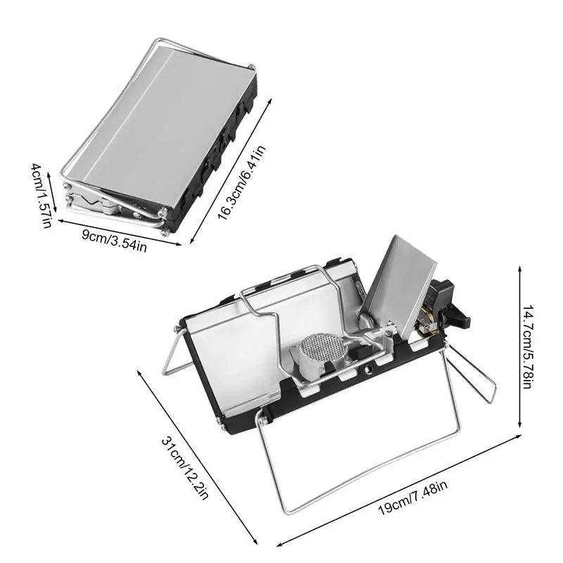 Réchaud Cassette Pliant Mini 2600W - Coupe-Vent - Camping Gaz