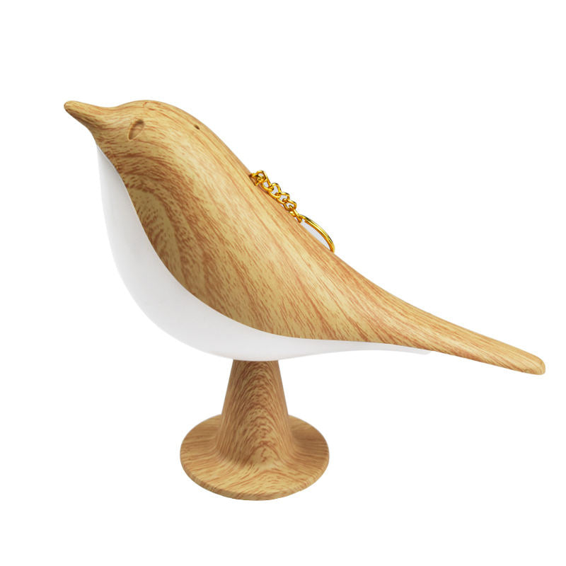 Lampe Chevet Oiseau Bois 3 Couleurs - Tactile Dimmable - Lecture Chambre - Déco 
