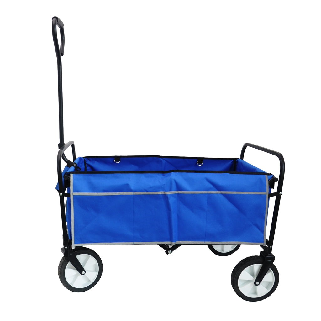 Chariot Pliant Jardin Courses Plage - Bleu - Wagon
