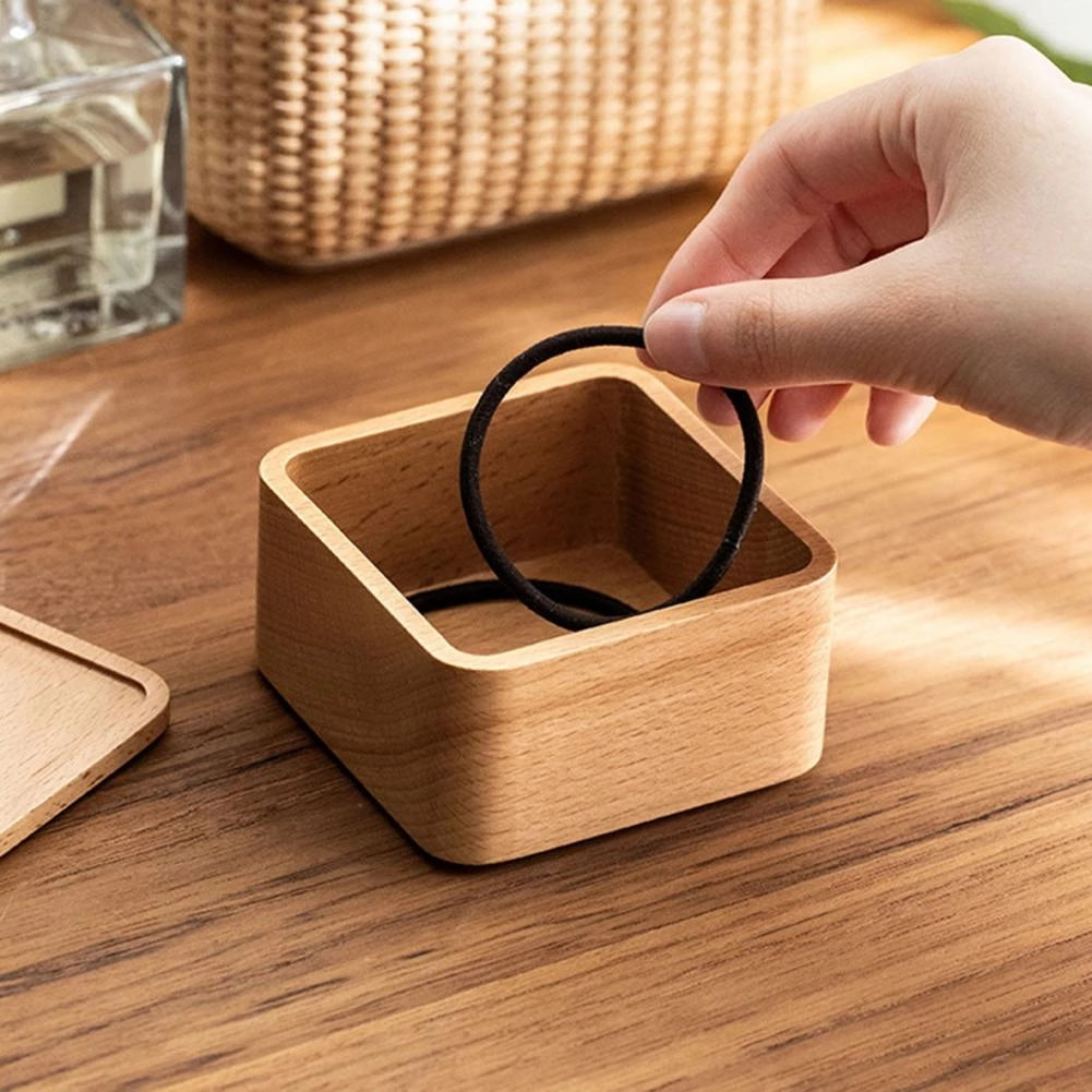 Beech Gift Jewelry Rangement Box Small Wooden Box