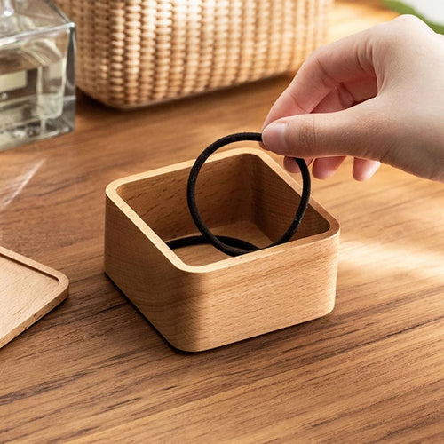 Beech Gift Jewelry Rangement Box Small Wooden Box