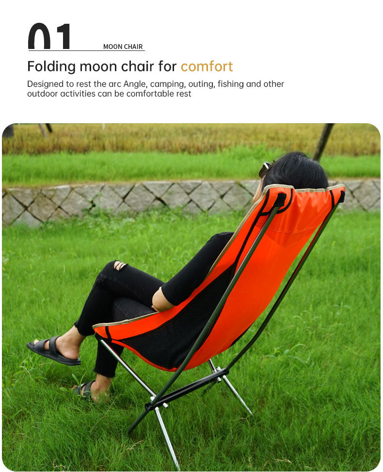 Chaise Lune Pliante Haute - Camping Pêche - Plage Loisirs
