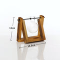Vase Cadre Bois Transparent Plante - Ornement Bureau - Contenant