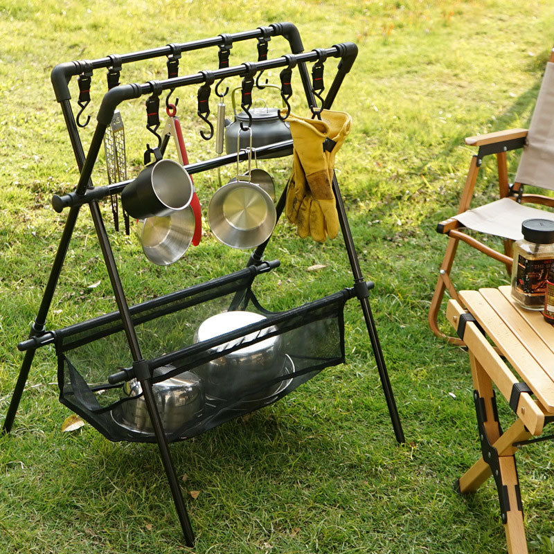 Étagère Pliante Camping - Séchoir Voiture - Filet Séchage - Rangement