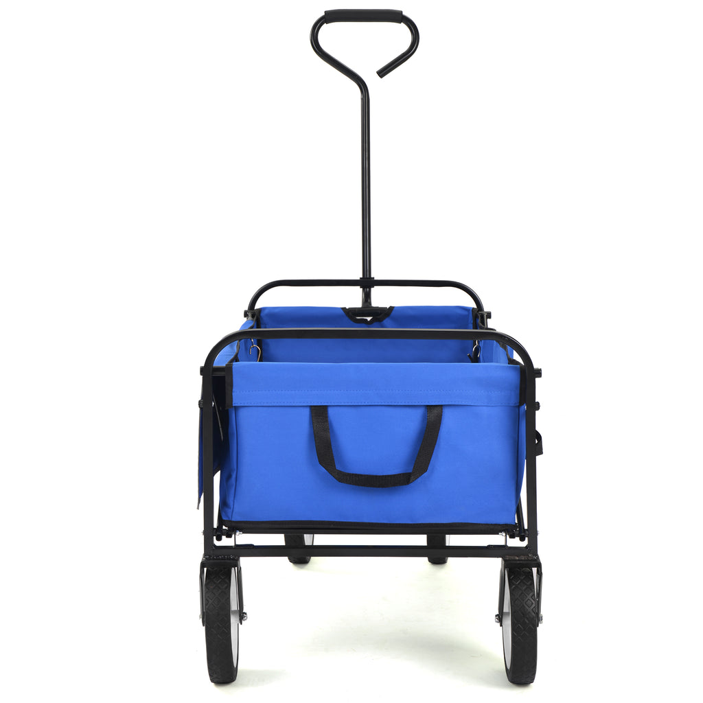Chariot Pliant Jardin Courses Plage - Bleu - Wagon