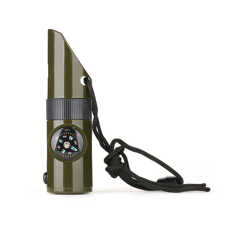 Sifflet Survie 7-en-1 - Boussole Thermomètre - Urgence Randonnée Camping