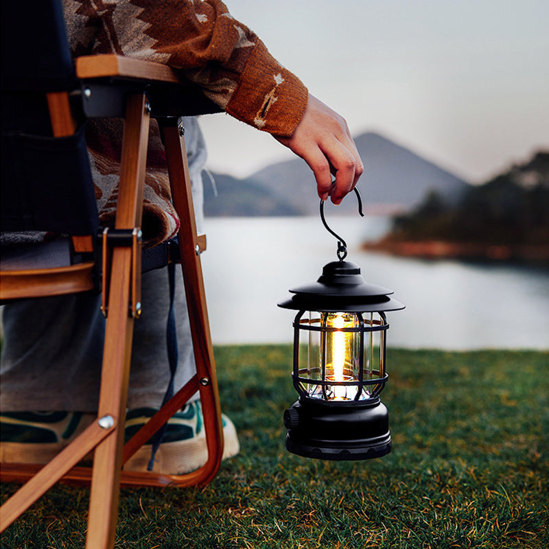 Lampe Camping Rétro Cheval - Rechargeable - Multifonction - Dimmable