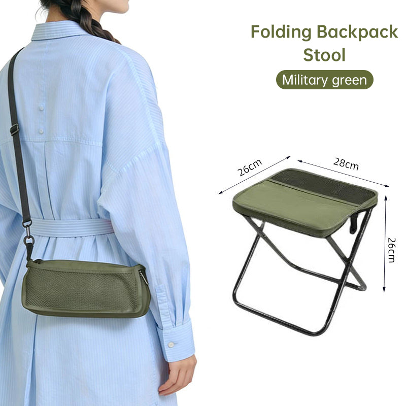 Chaise Pliante Camping Pêche Compacte - Tabouret Train - Mini Banc