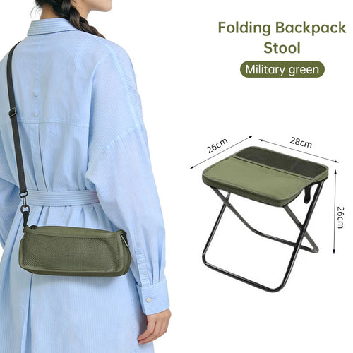 Chaise Pliante Camping Pêche Compacte - Tabouret Train - Mini Banc