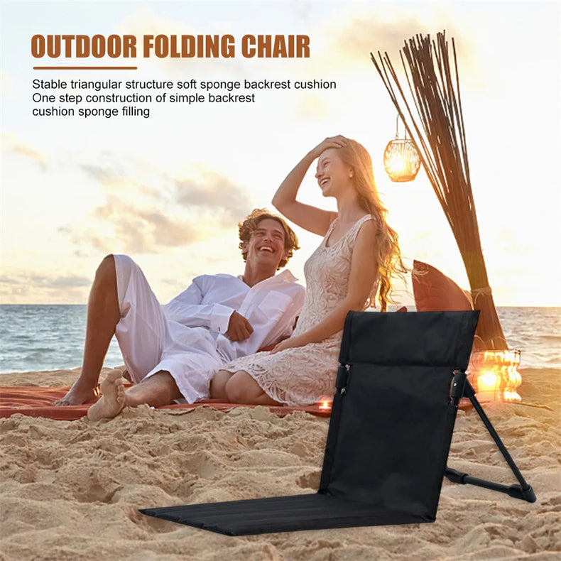 Chaise Camping Pliante Paresseuse avec Coussin Dossier - Jardin Plage
