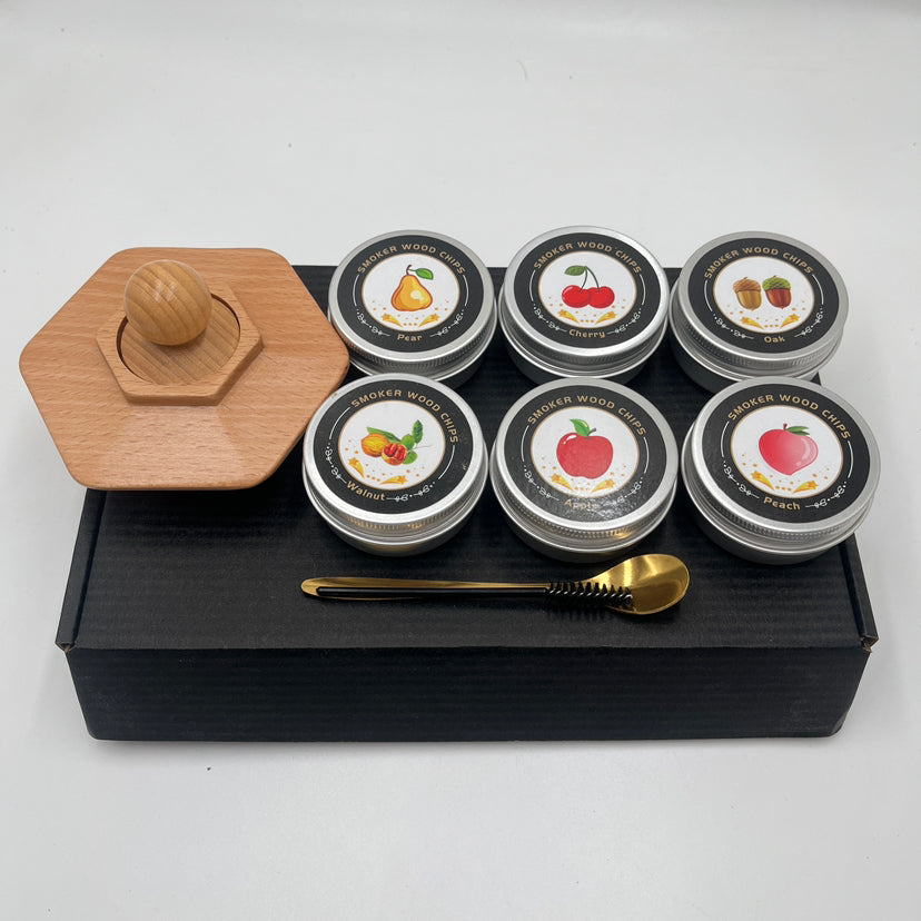 Fumoir Tonneau Vin Bois Massif - Whisky Assaisonnement - Set Bar Fumé