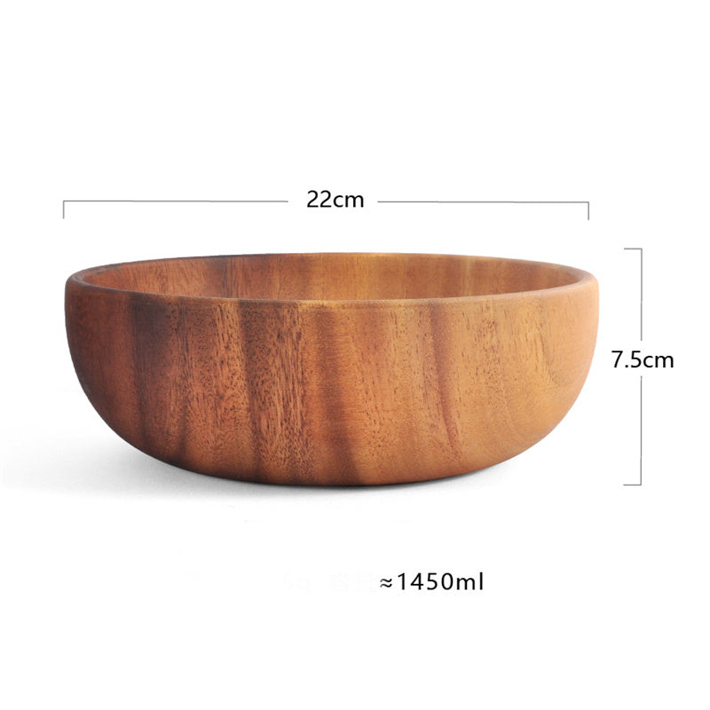Bol Bois Brut Massif - Assiette Bois Solide - Vaisselle - Salade Fruits Secs