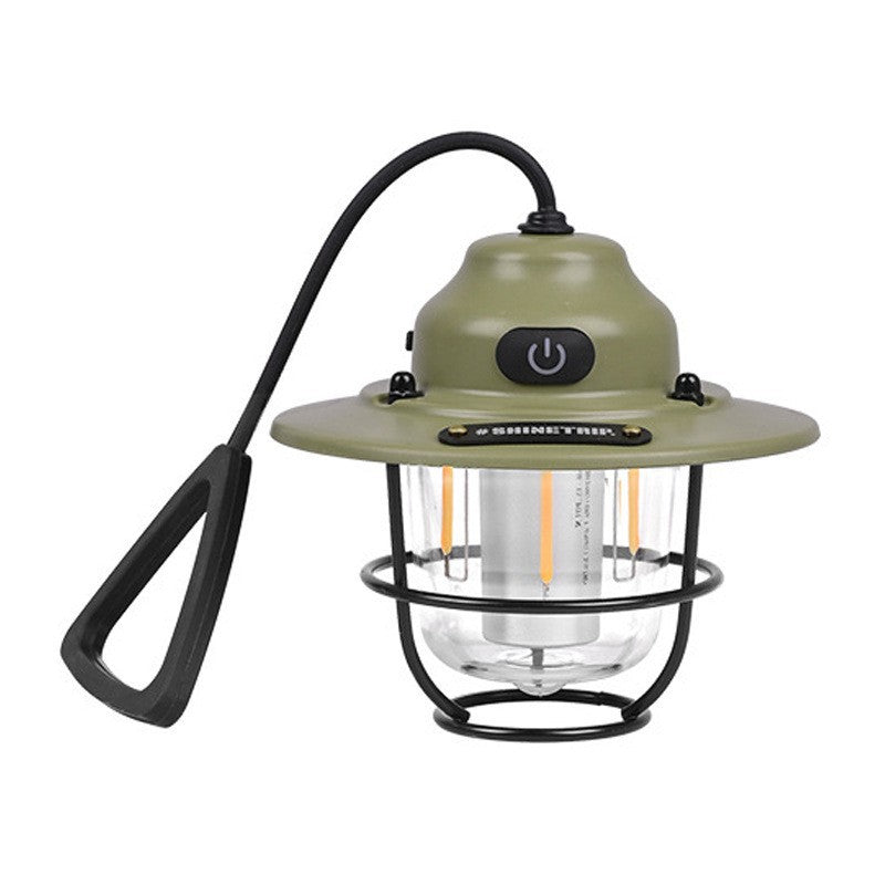Lampe Camping Pomme de Pin Rétro - Ambiance Chaleureuse - USB-C