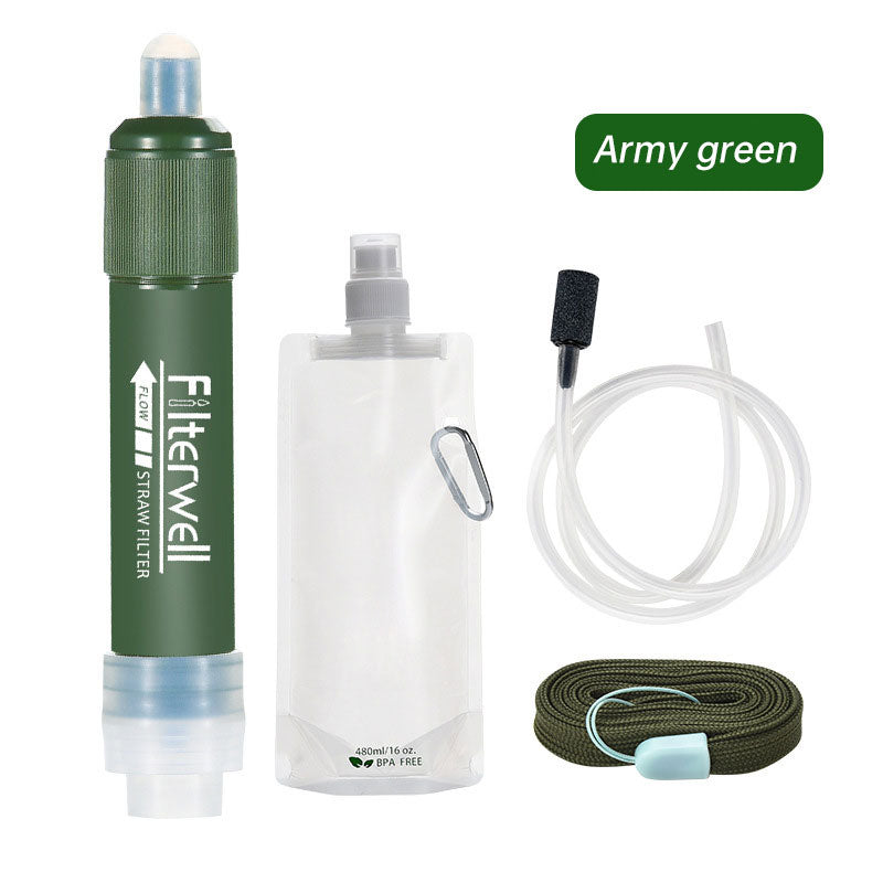 Filtre à Eau Camping Survie - Poche Eau Purification - Urgence