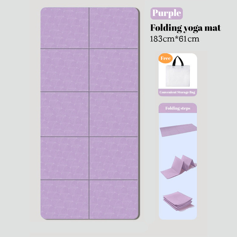 Tapis Yoga TPE Écologique Pliable - Double Face Antidérapant - Voyage Pilates
