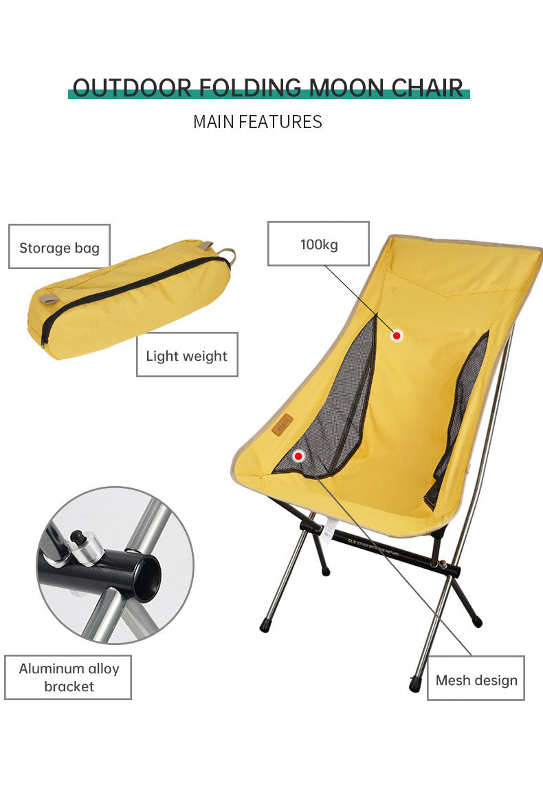Chaise Lune Pliante Haute - Camping Pêche - Plage Loisirs