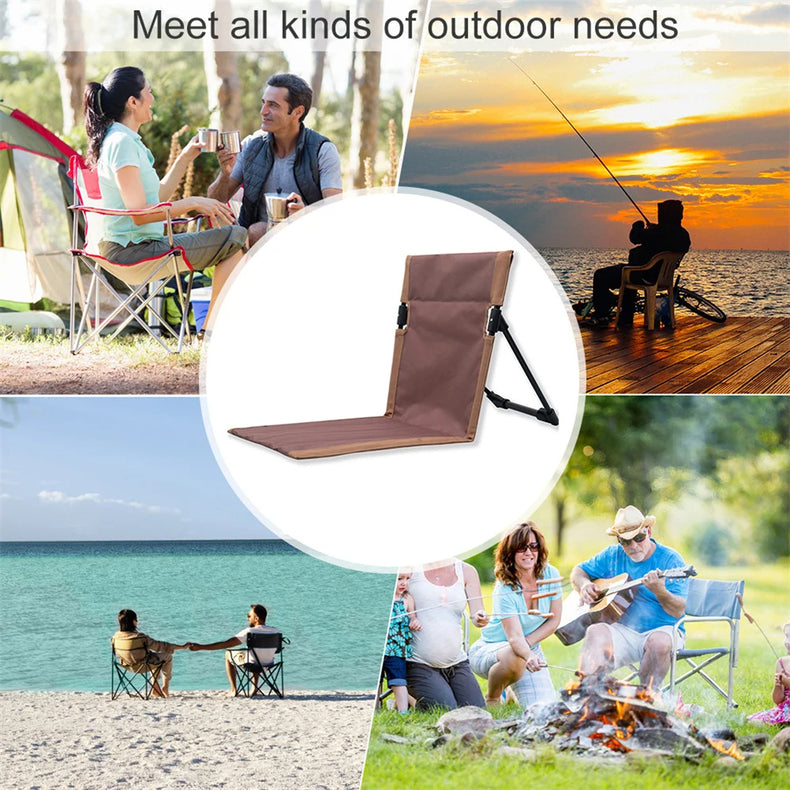 Chaise Camping Pliante Paresseuse avec Coussin Dossier - Jardin Plage