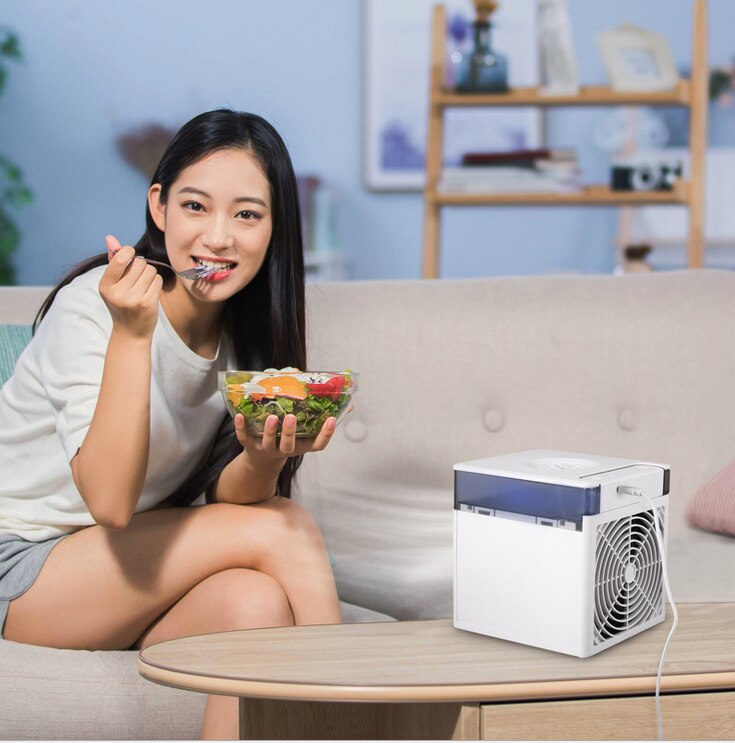 Mini Climatiseur Portable USB - 7 Couleurs Lumière - Stérilisation