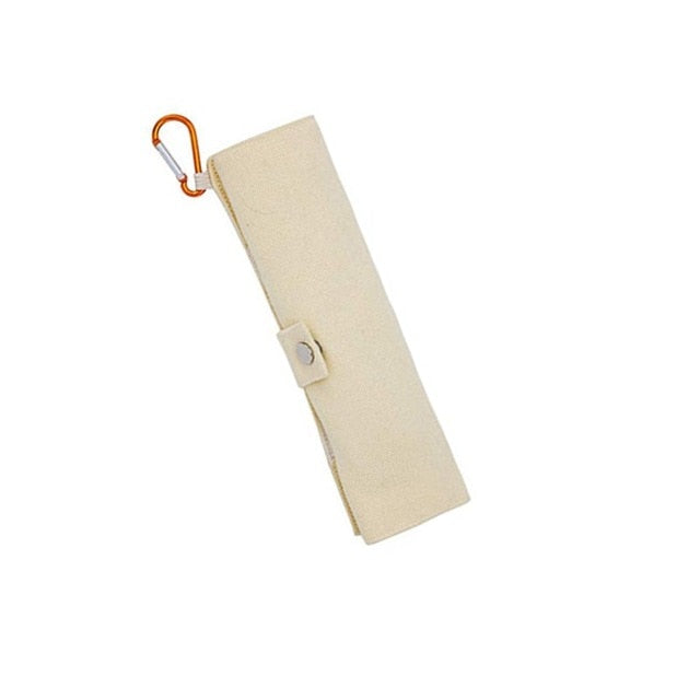 Couverts Bambou Écologique 7 Pièces - Portable - Fourchette Couteau Paille Réutilisable