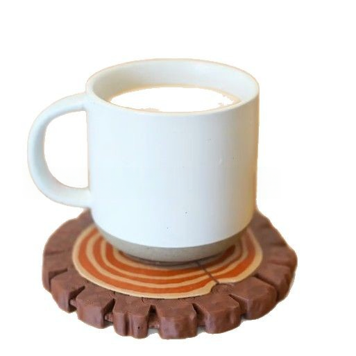 Sous-Verres Bois Imprimés - Porte-Tasse Café Créatif - Portable