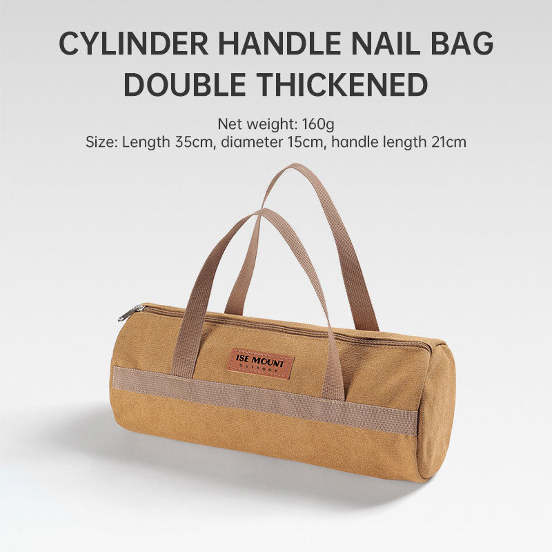 Sac Rangement Accessoires Camping - Piquets Corde - Cylindre Portable