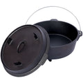 Marmite Fonte 12 Quart avec Couvercle - Camping - BBQ - 11L