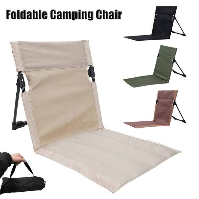 Chaise Camping Pliante Paresseuse avec Coussin Dossier - Jardin Plage